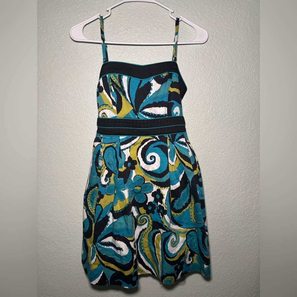 Heart Soul Green and Black Spaghetti Strap Sundress